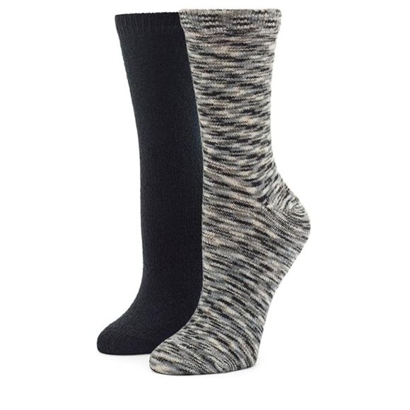 New HUE Women's Space Dye 2 Pack Boot Socks - Picture 1 of 6